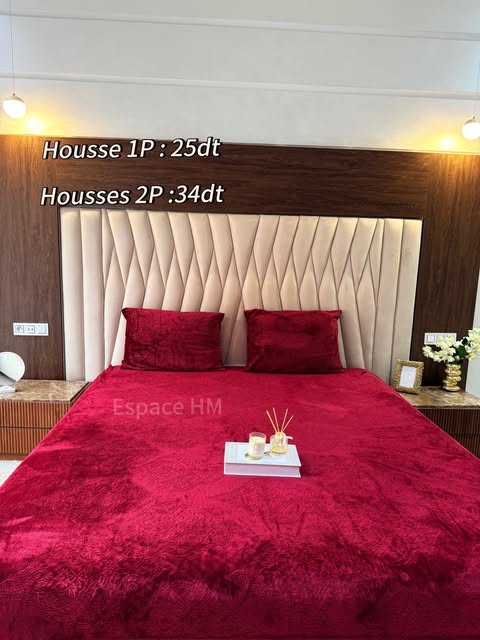Housse velours 1 place - Rouge